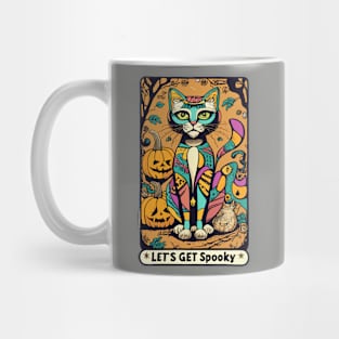 halloween cat 'let's get spooky' Mug